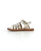 Veelkleurige sandalen met plagettes en bandjes
