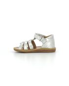 Zilverkleurige sandalen met poppy-bandjes