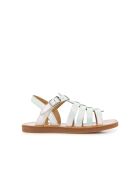 Sandalen met plagettes met parelriem