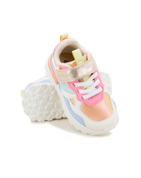 Sneakers Joggy Scratch arancioni/ecru/azzurre
