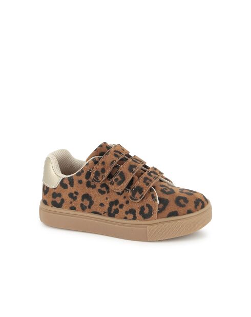 Sneakers Basil Scratch in cammello scuro