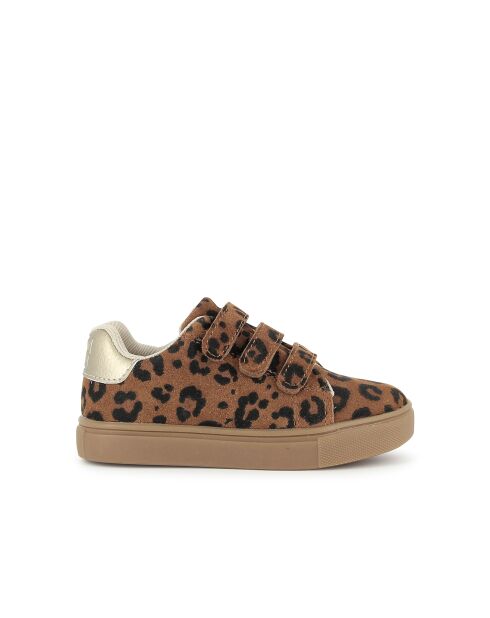 Sneakers Basil Scratch in cammello scuro