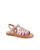 Roze sandalen met plagettes en bandjes