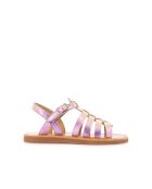 Roze sandalen met plagettes en bandjes