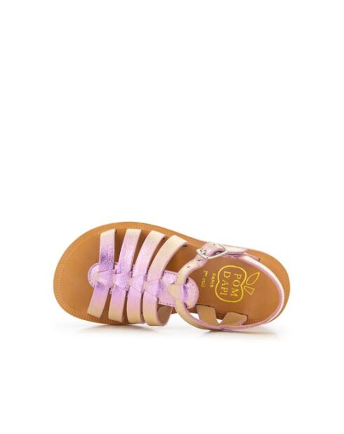 Roze sandalen met plagettes en bandjes