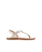 Antic Tong Platinum Sandalen met plagettes in poedervorm
