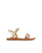 Plagettes Buckle Tao goud/veelkleurige sandalen