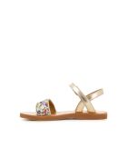 Plagettes Buckle Tao goud/veelkleurige sandalen