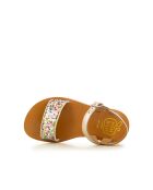 Plagettes Buckle Tao goud/veelkleurige sandalen