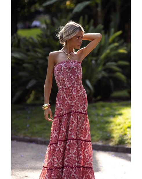 Robe Tisha red lotus