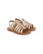 Plagettes Strap Sl koperen sandalen