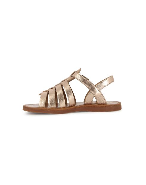 Plagettes Strap Sl koperen sandalen
