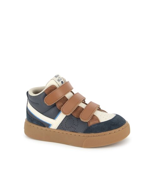 T&C 17 Hi Easy Sneakers in Marineblau/Weiß/Kamel