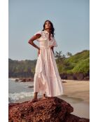 Rosafarbenes Vichy-Baumwollkleid Camelia