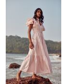 Rosafarbenes Vichy-Baumwollkleid Camelia