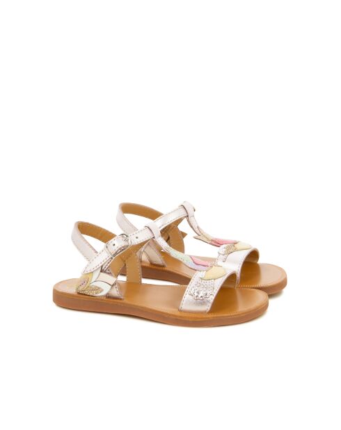 Colibri strandsandalen met bloemblaadjes