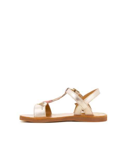 Colibri strandsandalen met bloemblaadjes