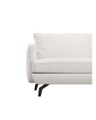 Cremefarbenes Unic 3-Sitzer-Sofa aus gewebtem Stoff - 220x92x83 cm