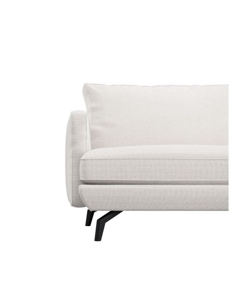 Cremefarbenes Unic 3-Sitzer-Sofa aus gewebtem Stoff - 220x92x83 cm