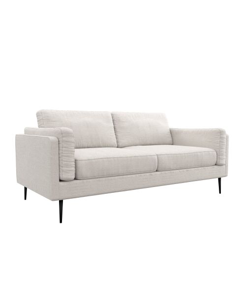 Mikael beige taupe 4-zitsbank van geweven stof - 209x84x80 cm