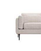 Mikael beige taupe 4-zitsbank van geweven stof - 209x84x80 cm