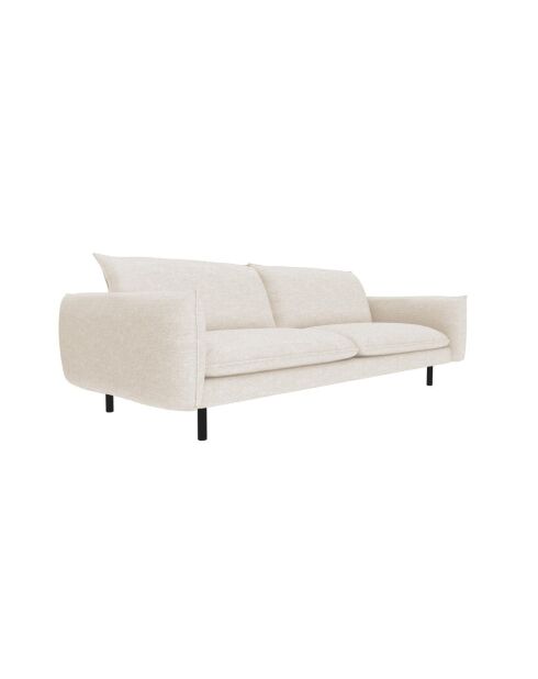 Isak 4-Sitzer-Sofa aus weißem Webstoff - 215x92x85 cm