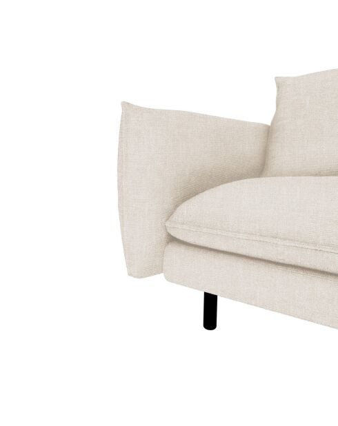 Isak 4-Sitzer-Sofa aus weißem Webstoff - 215x92x85 cm