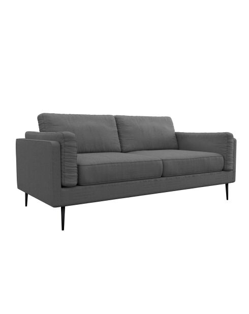 Mikael grijze 4-zitsbank van geweven stof - 209x84x80 cm