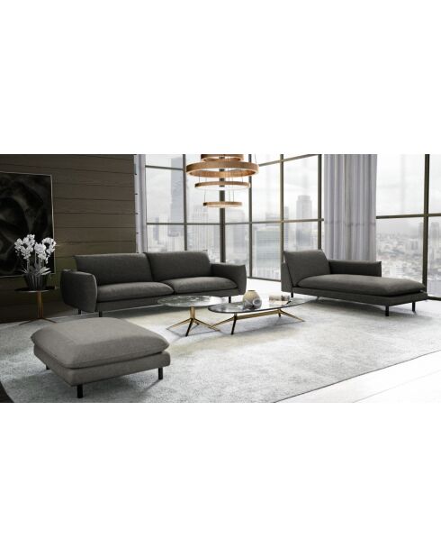 Isak 4-Sitzer-Sofa aus anthrazitgrauem Webstoff - 215x92x85 cm