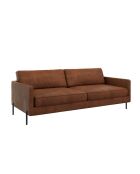 Justin 3-Sitzer-Sofa aus Stoff im Vintage-Look, 180 x 84 x 78 cm, Cognac