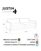 Justin bosgroene 4-zits fluwelen bank - 210x84x78 cm