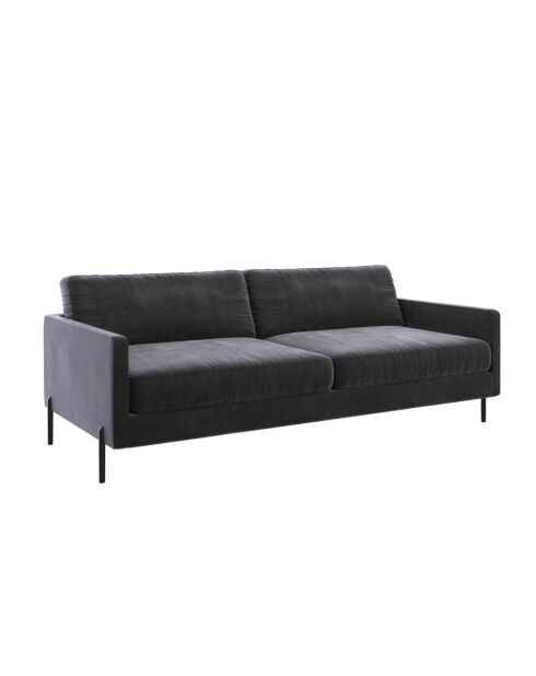 Justin 4-Sitzer-Samtsofa dunkeltaupegrau - 210x84x78 cm