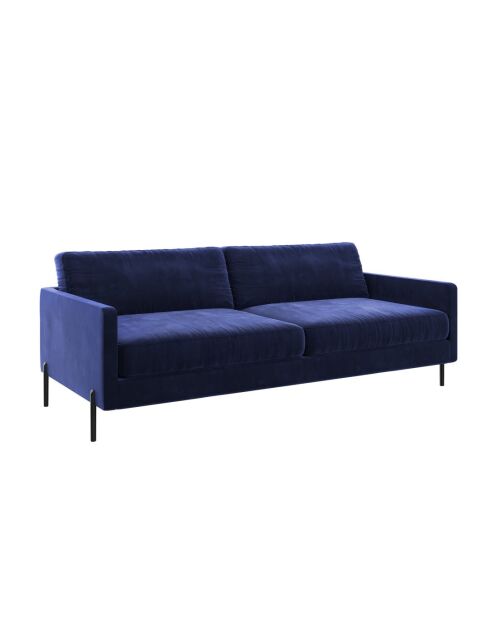 Justin Velvet 4-Sitzer-Sofa Mitternachtsblau - 210x84x78 cm