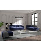 Justin Velvet 4-Sitzer-Sofa Mitternachtsblau - 210x84x78 cm