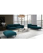 Isak 4-Sitzer-Sofa aus gewebtem Stoff petrolblau - 215x92x85 cm