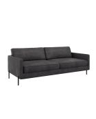 Justin 3-Sitzer-Sofa aus Stoff im Vintage-Look in Zinngrau — 180 x 84 x 78 cm