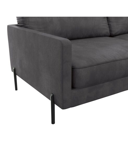 Justin 3-Sitzer-Sofa aus Stoff im Vintage-Look in Zinngrau — 180 x 84 x 78 cm