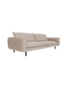 Isak 4-zitsbank van geweven stof in zandbeige - 215x92x85 cm
