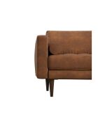 3-Sitzer-Sofa aus gealtertem Vintage-Stoff Jakob Cognac - 189x85x77 cm