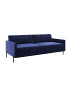 Justin Velvet 3-Sitzer-Sofa Mitternachtsblau - 180x84x78 cm