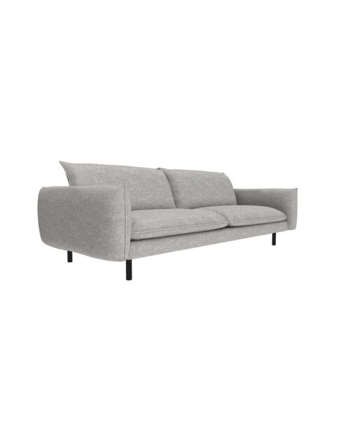 Isak lichtgrijze 4-zitsbank van geweven stof - 215x92x85 cm