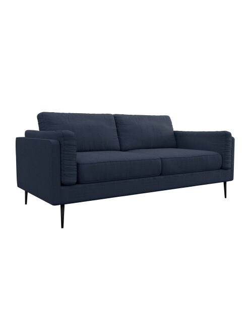 Mikael marineblauwe 4-zitsbank van geweven stof - 209x84x80 cm