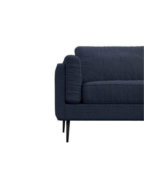 Mikael marineblauwe 4-zitsbank van geweven stof - 209x84x80 cm