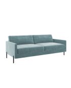 Justin Acqua graues 4-Sitzer-Samtsofa - 210x84x78 cm