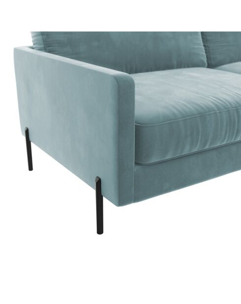 Justin Acqua graues 4-Sitzer-Samtsofa - 210x84x78 cm