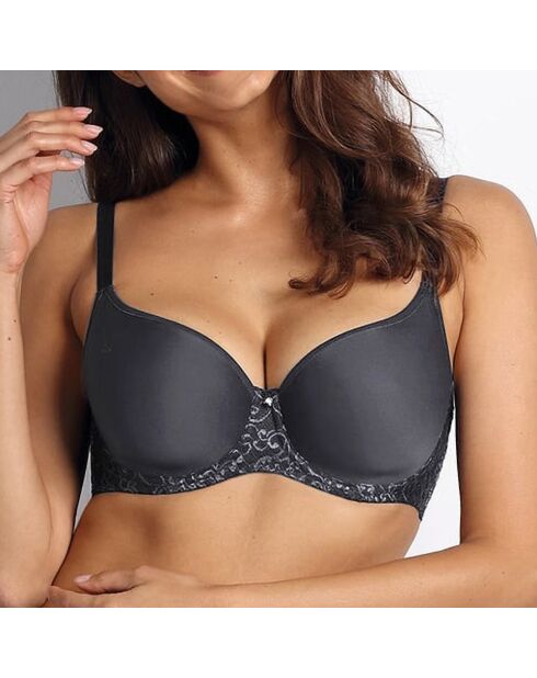 Reggiseno con ferretto Viktoria antracite e coppe distanziatrici