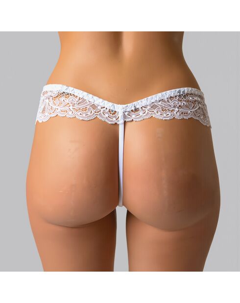 Tanga blanco esmeralda
