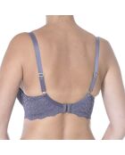 Sujetador Push-up de algodón Ella de capa dura de color morado ceniza