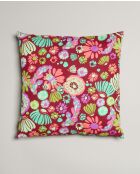Kissen Molly Burgundy aus Baumwolle, 45 x 45 cm