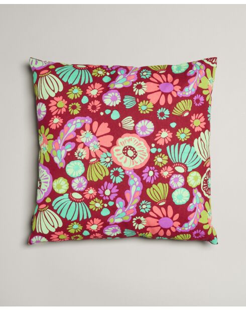 Kissen Molly Burgundy aus Baumwolle, 45 x 45 cm